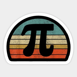 Retro Vintage Pi 3.14 First 2,000 Digits of Pi Math gifts for Pi Day Sticker